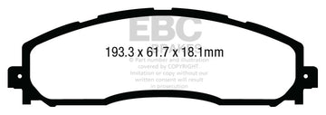 EBC 13+ Ford F250 (inc Super Duty) 6.2 (2WD) Extra Duty Rear Brake Pads - 0