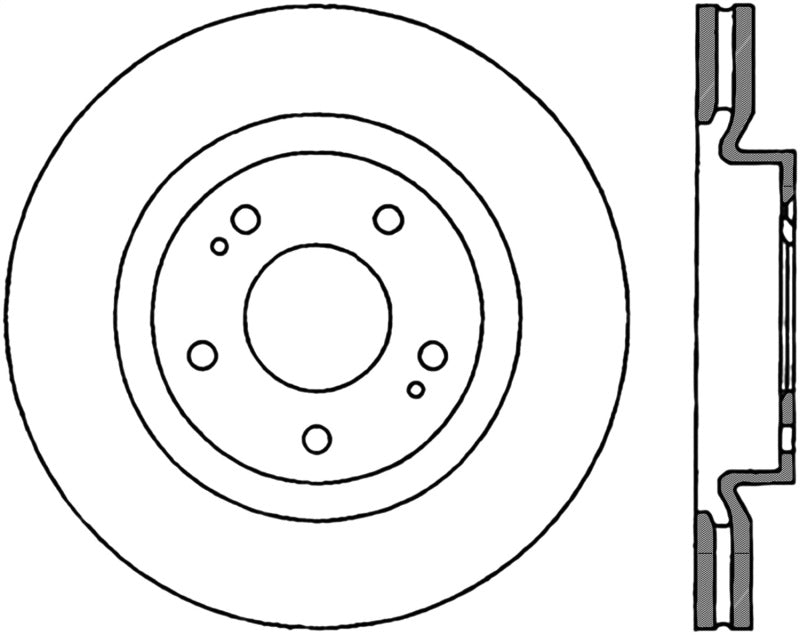 StopTech Slotted & Drilled Sport Brake Rotor - 0