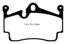 EBC 04-08 Porsche Boxster (Cast Iron Rotors only) 2.7 Yellowstuff Rear Brake Pads-3