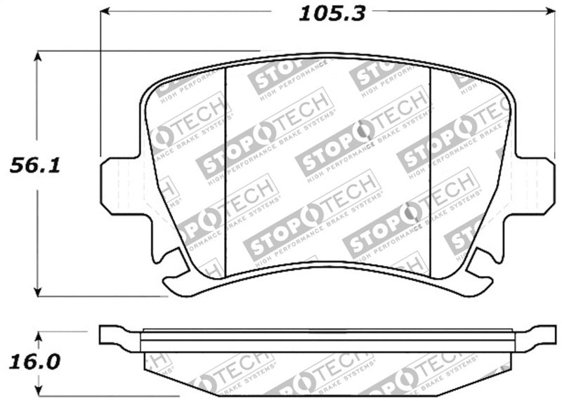 StopTech Performance 06-09 Audi A3 / 05-09 Audi A4/A6 / 08-09 Audi TT / 06-09 VW GTI / 06-09 Jetta - 0