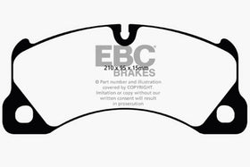EBC 10+ Porsche Cayenne 3.0 Supercharged Hybrid Bluestuff Front Brake Pads - 0