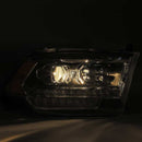 AlphaRex 09-18 Dodge Ram 1500HD PRO-Series Proj Headlights Plank Style Alpha Black w/Seq Signal/DRL-6