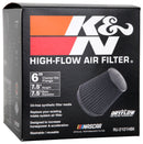 K&N Universal Rubber Filter Round Tapered 6in Flange ID x 7.5in Base OD x 5.25in Top OD x 8in Height-9
