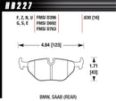 Hawk 1992-1998 BMW 318i HPS 5.0 Rear Brake Pads-1