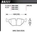 Hawk 92-95 BMW 325iS DTC-60 Race Rear Brake Pads-1