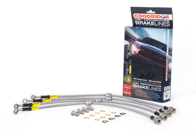 Goodridge 11/92-01 Subaru Impreza (2wd/4wd w/Rear Disc) Stainless Steel Brake Line Kit - 0