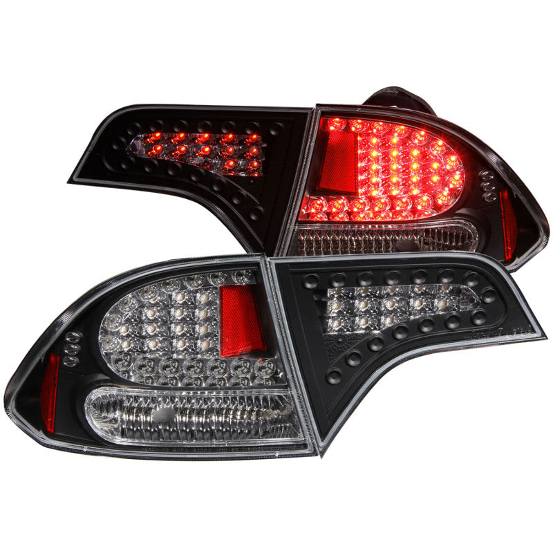 ANZO 2006-2011 Honda Civic LED Taillights Black - 0