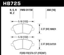 Hawk 2014 Ford Fiesta ST DTC-30 Front Brake Pads-2