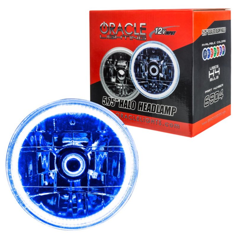 Oracle Pre-Installed Lights 5.75 IN. Sealed Beam - Blue Halo - 0