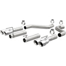 MagnaFlow Axle-Back, SS, 3in, Quad Split Rear 3.5 Tips 2015 Dodge Challenger incl SRT Hellcat-2