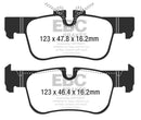 EBC 2016+ Mini Cooper Clubman (F54) 1.5L Turbo Redstuff Rear Brake Pads-1