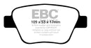 EBC 10-13 Audi A3 2.0 Turbo (Bosch rear caliper) Yellowstuff Rear Brake Pads-5