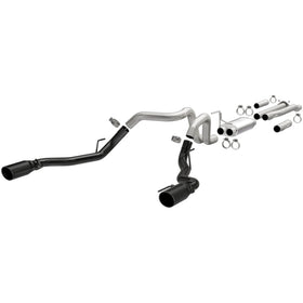 MagnaFlow SYS Cat-Back 2017 Ford F-150 Raptor 3.5L Dual Black Coated 3in Tips - 0