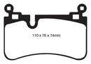 EBC 08-13 Mercedes-Benz C63 AMG (W204) 6.2 Yellowstuff Rear Brake Pads-2