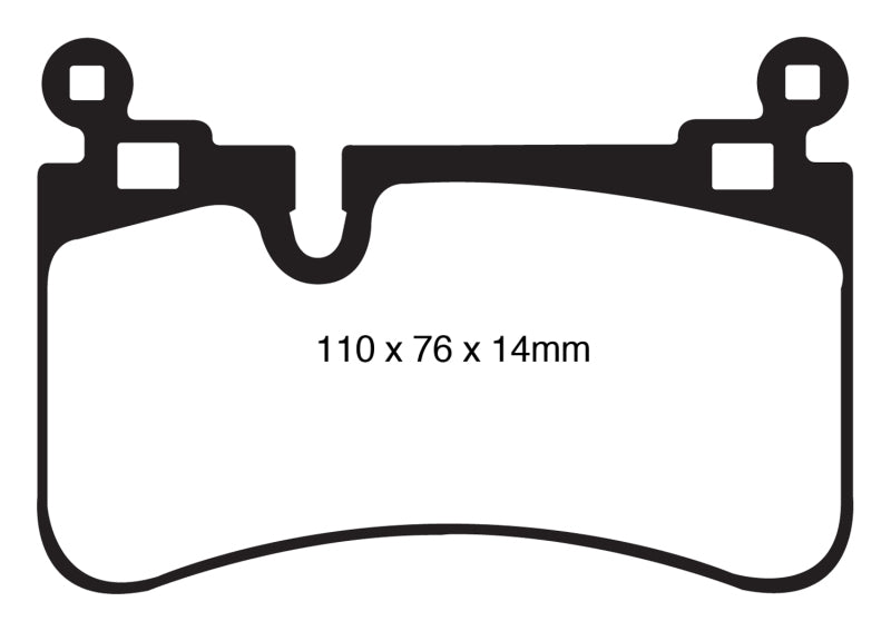 EBC 08-13 Mercedes-Benz C63 AMG (W204) 6.2 Yellowstuff Rear Brake Pads - 0