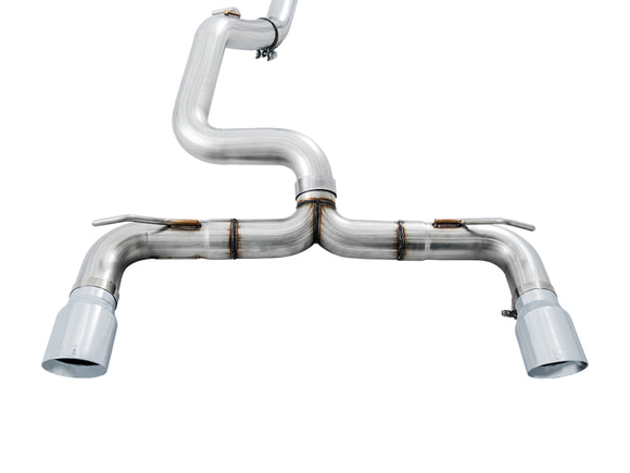 AWE Tuning Ford Focus RS Track Edition Cat-Back Exhaust - Chrome Silver Tips