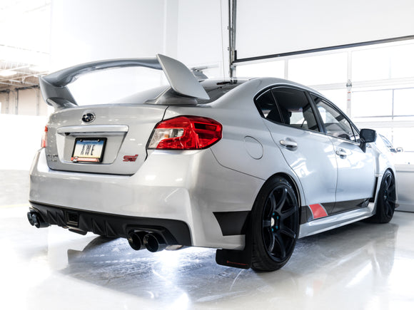 AWE Tuning Subaru STI VA / WRX GV / STI GV Sedan Touring Edition Exhaust - Diamond Black Tip (102mm)