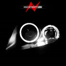 ANZO 2000-2005 Mitsubishi Eclipse Projector Headlights w/ Halo Black-6