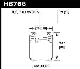 Hawk BMW DTC-60 Race Rear Brake Pads - 0