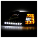 xTune Ford F150 97-03 Crystal Headlights w/ Clear LED Corners Black HD-ON-FF15097-LED-SET-BK-6