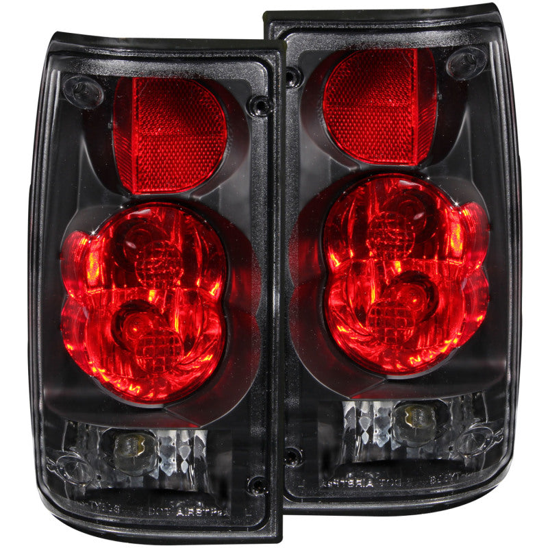 ANZO 1989-1995 Toyota Pickup Taillights Black - 0