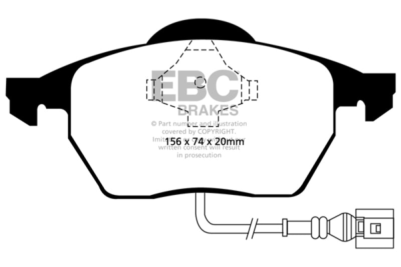 EBC 99-06 Audi TT 1.8 Turbo Yellowstuff Front Brake Pads - 0