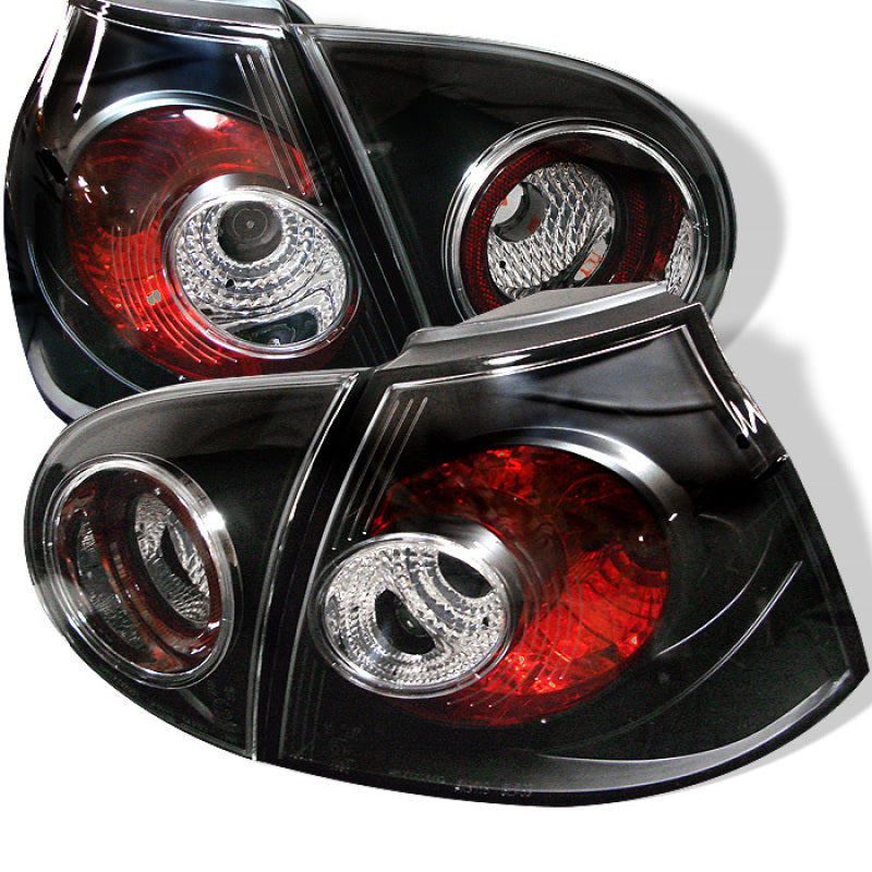 Spyder Volkswagen Golf V 06-09 Euro Style Tail Lights Black ALT-YD-VG03-BK - 0