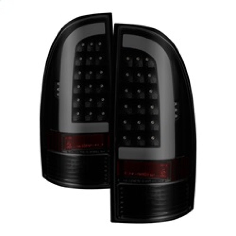 xTune 05-15 Toyota Tacoma (Excl LED Tail Lights) LED Tail Lights - Blk Smk (ALT-ON-TT05-LBLED-BSM) - 0