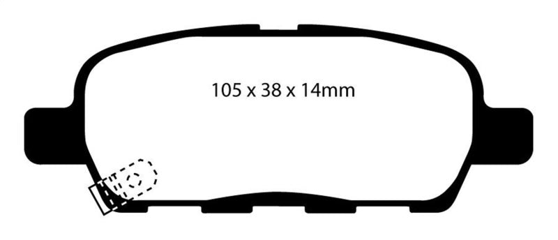 EBC 02 Infiniti G35 3.5 w/o DCS Bluestuff Rear Brake Pads - 0