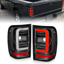 ANZO 2001-2011 Ford  Ranger LED Tail Lights w/ Light Bar Black Housing Clear Lens-1