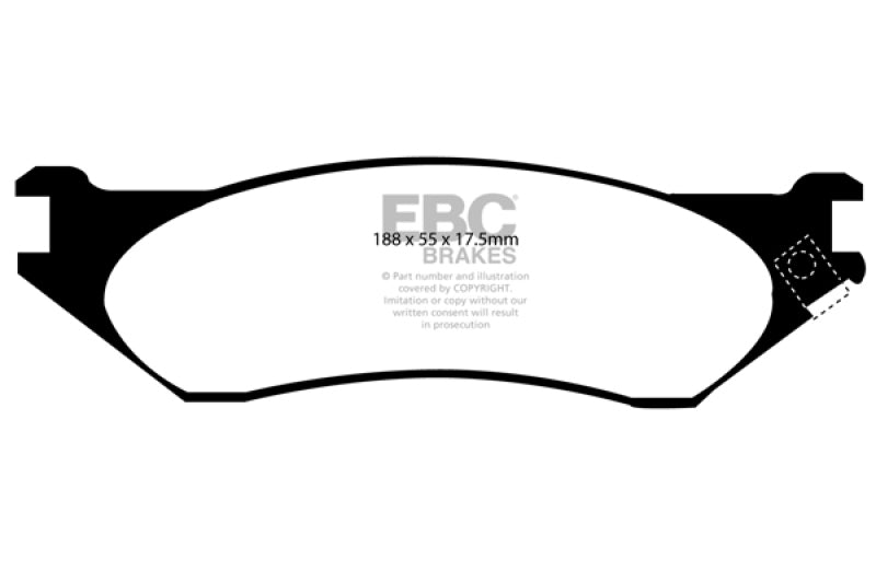 EBC 98-02 Dodge B150 B1500 Cargo 1500 Van 1/2 Ton Greenstuff Front Brake Pads - 0