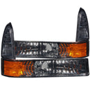 ANZO 2000-2004 Ford Excursion Euro Parking Lights Smoke w/ Amber Reflector-2