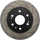 StopTech 05-10 GMC Sierra 1500 (w Rear Drum) / 07-09 GMC Yukon Front Left Slotted & Drilled Rotor-6