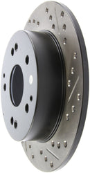 StopTech 02-06 Acura RSX Incl. Type S / 97-01 Integra Type R Slotted & Drilled Left Rear Rotor-9