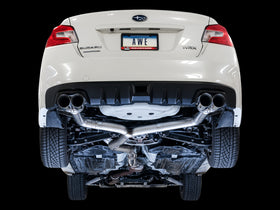 AWE Tuning Subaru WRX/STI VA/GV Sedan Track Edition Exhaust - Chrome Silver Tips (102mm) - 0