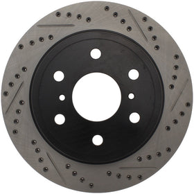 StopTech 07-10 GMC Sierra (w/ Rear Drum) / 07-09 GMC Yukon Rear Left Slotted & Drilled Rotor - 0