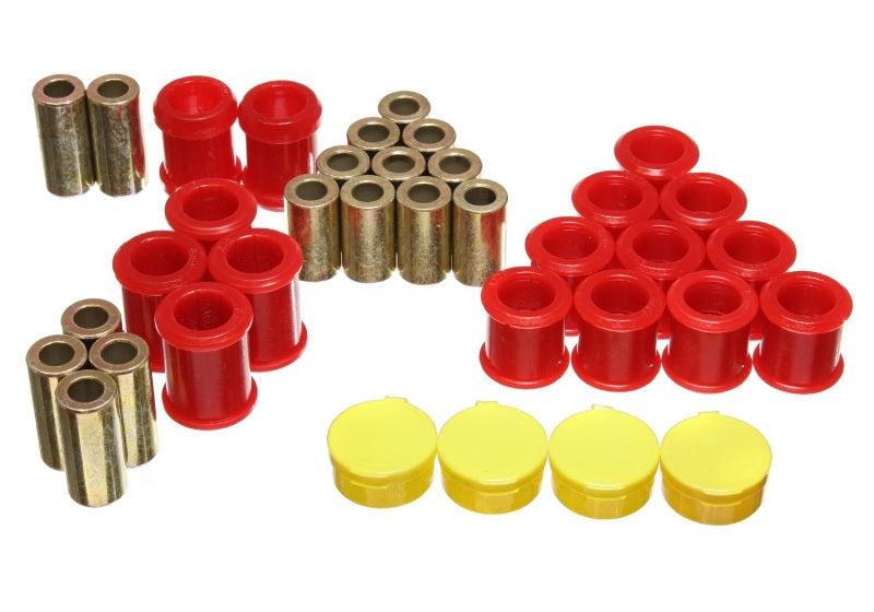 Energy Suspension 95-98 Nissan 240SX (S14) Red Rear Control Arm Bushing Set (Must reuse existing out - 0