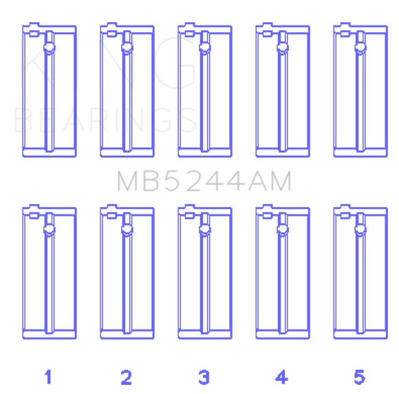 King Honda 91CI/1.5L D15A2/D15A3/D15B1/D15B2/D15B7/D15B8/D15Z1 Main Bearing Set - Size STD