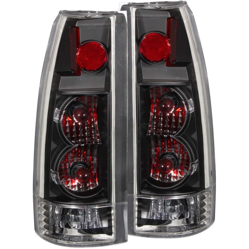 ANZO 1999-2000 Cadillac Escalade Taillights Black - New Gen - 0