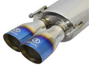 aFe Takeda 16-17 Lexus RC 200T 2.0L (t) 2in. SS Axle-Back Exhaust System w/Polished Blue Tips-3