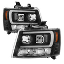 Spyder 07-14 Chevy Suburban/1500/2500/Tahoe V2 Projector Headlights Blk PRO-YD-CSUB07V2-DRL-BK-2