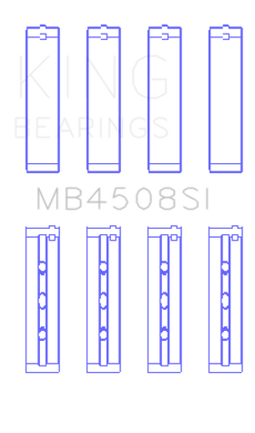 King Engine Bearings Acura J30A/J32A/J35A/J35Z Performance Main Bearing Set - Size STD - 0