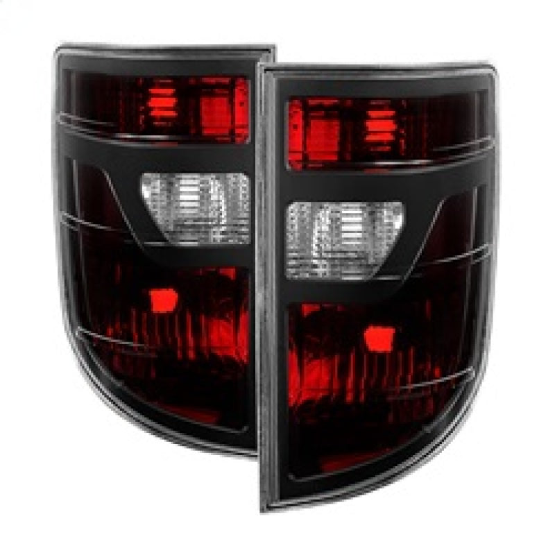 Xtune Honda Ridgeline Pickup 06-08 OEM Style Tail Lights Red Smoked ALT-JH-HRID06-OE-RSM - 0