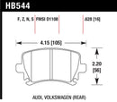 Hawk 2006-2009 Audi A3 TFSIi Quattro 2.0 HPS 5.0 Rear Brake Pads-2