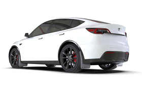 Rally Armor 20-26 Tesla Model Y, Juniper Y White UR Mud Flap w/Black Logo - 0