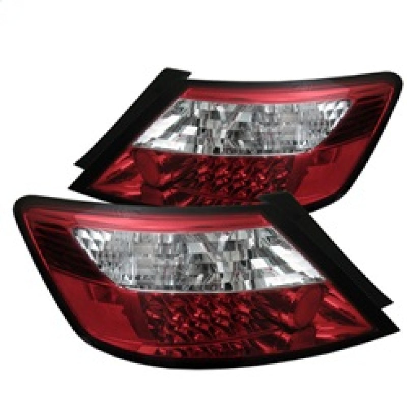 Spyder Honda Civic 06-08 2Dr LED Tail Lights Red Clear ALT-YD-HC06-2D-LED-RC - 0