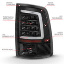 ANZO 2009-2018 Dodge Ram 1500 LED Taillight Plank Style Black w/Clear Lens-4