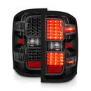 ANZO 15-19 Chevy Silverado 2500HD/3500HD (Factory Halogen Only) LED Tail Lights Black w/Clear Lens-4