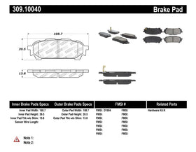 StopTech Performance 03-05 WRX Rear Brake Pads - 0