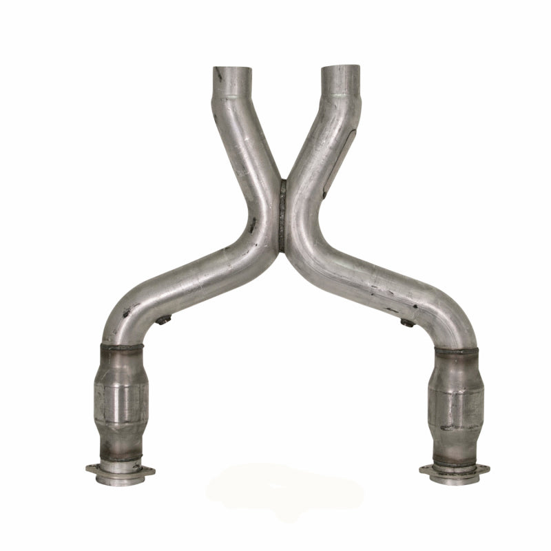 BBK 11-14 Mustang 5.0 Short Mid X Pipe With Catalytic Converters 3.0 For BBK Long Tube Headers - 0